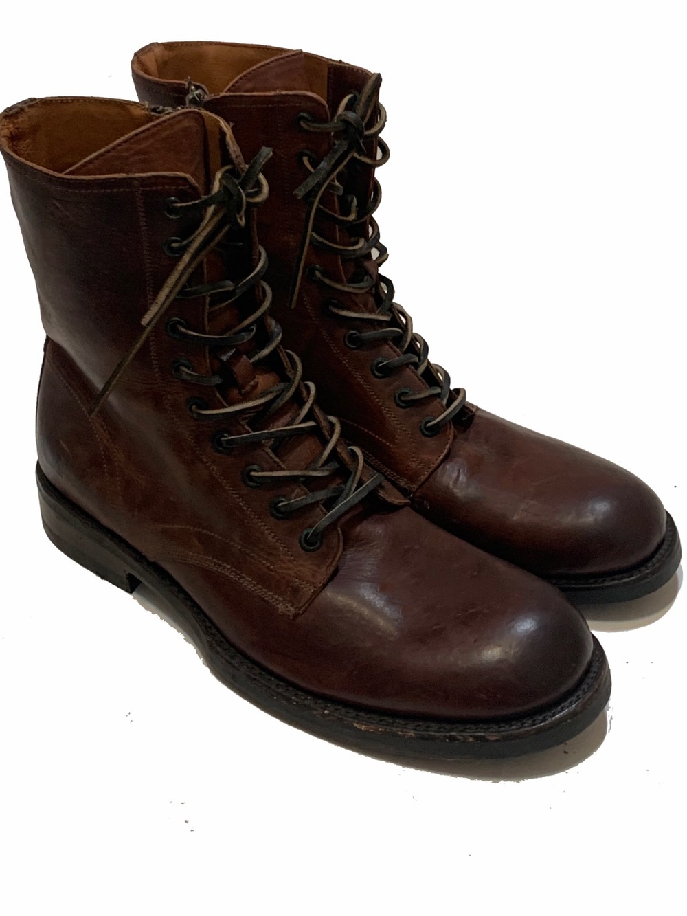 10.5 / Frye Men's Brown Leather Lace-Up Boot